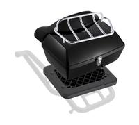 VEVOR Top case moto universel durable en PP, boîte supérieure de moto, 565 x 500 x 380 mm, coffre de rangement arrière moto amovible étanche 48 L avec base multi-trous, adapté à 99% des cadres de moto