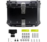Top Case pour Moto 28L 45L 55L 65L 100L Valise Arrière Coffre De Moto en Alliage D'aluminium Box Voyage Top Case pour Scooter avec Dossier De Passager Et Plaque De Base(Size:36L,Color:Noir)