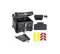 Top Case pour Moto 55 L, Valise Porte-bagages Universel en Alliage d'Aluminium avec Doublure en Cuir, Coffre Arrière de Moto