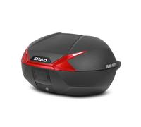 Top Case reflecteur rouge Shad SH47 47 litres plaque incluse