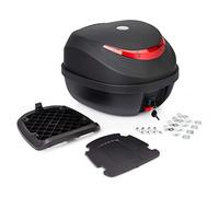 Top Case Scooter Moto Universel 30L Coffre Noir Valise Quad avec Dossier