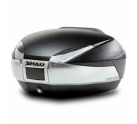 Shad Top-case moto SH48 (711.08.14) Titanium 48 L look carbone avec dosseret