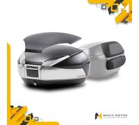 Top case SHAD SH 40 L titane look carbone avec dossier 48 L Gris D0B48406R