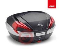 Givi V56 Maxia 4, topcase Monokey 56 L Noir/Argent/Noir Rouge Noir/Argent/Noir Rouge