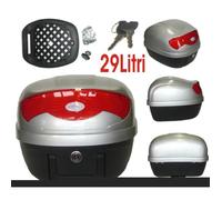 Top Case Valise Bagage Moto Scooter Universel 29 lt Fermeture Clé NO Givi argent