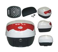 Top Case Valise Bagage Moto Scooter Universel 29L evec Dossier NO Givi Blanc