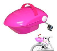 Top case vélo enfant - Universel - Rose - Porte poupée - Doudou inclus - Homologué CE
