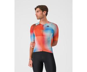 Top Castelli Free Speed 3 Race Rosso Corsa manches courtes orange intense bleu - L