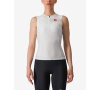 Top Castelli Free Tri 2 Rosso Corsa sans manches blanc pur noir femme - XS