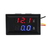 Top Chargeur * Ampèremètre et Voltmètre LED à Encastrer DC 0-100V 10A Multimètre Numérique Rouge et Bleu Affichage Testeur de Courant de Tension Détecteur Compteur de Courant Panneau Ampère Volt Amp