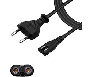 Top Chargeur * Câble Secteur Alimentation Electrique Cordon 1.5m 150cm Bipolaire Figure 8 C7 Noir Compatible pour Surface Pro Sony Samsung Philips Toshiba LG TV Xbox