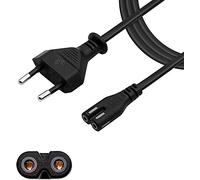 Top Chargeur * Lot de 10 Cordon Câble Secteur Alimentation Electrique 1.5m 150cm Bipolaire Figure 8 C7 Noir