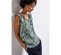Street One 3411797 Chemisier imprimé à Volants, Bleu (Arona Blue), 42 Femme