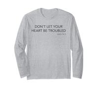 Top chrétien Minimaliste Don't Let Your Heart Be Troubled Manche Longue