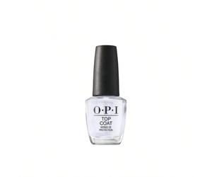 Top Coat 15 ml Complément idéal de la base OPI, ce top coat est conçu pour créer une brillance protectrice et ultra-brillante. Vernis à ongles transparent, le top coat OPI sèche en un brillant protect