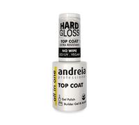 Andreia Professional Vernis Semi-Permanent Top Coat Hard Gloss- Finition pour Ongles Séchage UV-LED - Gels Polish Vegan - Idéal pour le Nail Art - Couche Finale Transparent Extra resistant - 10.5 ml