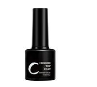 Top Coat en poudre chromée - 7 ml Soak Off, Gel Coat pour lampe UV, finition d'ongle longue durée | idéal pour les filles et les femmes professionnelles, utilisation en salon à domicile.