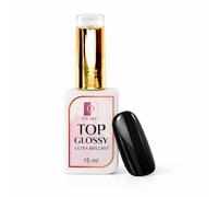 Top Coat Glossy Ultra Brillant Effet Miroir Haute Tenue Sans Résidu No Wipe 15 ml