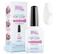 Top Coat UV LED Semi-Permanent Transparent 10 ml - Finition Ultra Brillante No Wipe Sans Résidu - Vernis Gel de Finition Ongles - Brillance Miroir Professionnelle - Pics Nails