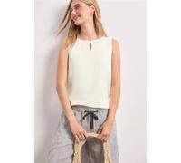 Street One 3229635 Top avec col Rond et détail de Coupe pour Femme (Paquet de 1), Blanc cassé, 48