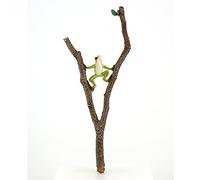 Top Collection 4398 Miniature Fairy Garden Frog Climbing Branch & Planter Stake Decor, Small