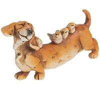 Top Collection Enchanted étage Fairy Garden Teckel et Oiseaux extérieur Statue