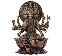 Top Collection Statue de Gayatri Mata - Déesse hindoue de la poursuite infatigable de la connaissance et de la sagesse Sculpture en bronze coulé à froid de qualité supérieure - Figurine de collection