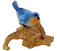 Top Collection Jardin Féérique Miniature et Statue de Terrarium Bluebird on Leaf with Ladybug