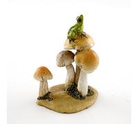 Top Collection Jardin Féérique Miniature et Statue de Terrarium Frog on Mushrooms