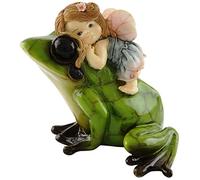 Top Collection Jardin Féérique Miniature et Statue de Terrarium Little Fairy Riding Frog