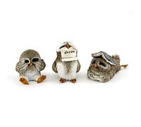 Top Collection Jardin Féérique Miniature et Terrarium Mignon Petit Statue de Chouettes (Lot de 3), S