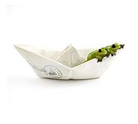 Top Collection Jardin Féérique Miniature et Terrarium scellé avec Amour Grenouilles sur Papier Statue de Bateau