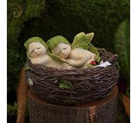 Top Collection Jardin Féérique Miniature et Terrarium Sleeping Twin Fée Bébés en nid Statue