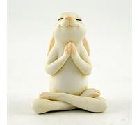 Top Collection Jardin Féérique Miniature et Terrarium Yoga Bunny en Position Assise Namaste Pose Statue, Petite