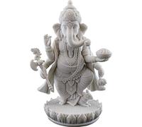Top Collection Statue de Ganesh Debout avec Finition marbre Blanc 19,1 cm x 12,1 cm - Sculpture du Seigneur Hindou du Succès