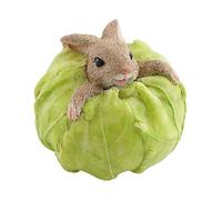 Top Collection Statue Miniature de Jardin de fées et Terrarium en Forme de Lapin coincé dans Le Chou