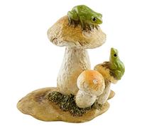 Top Collection Statue Miniature de Jardin féérique et Terrarium Mini Grenouilles sur Champignons