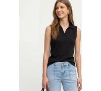 Street One Top Femme 3230492 Structure Côtelée Col Polo, Noir, 38