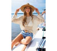 Top cover up beige col rond Beige M