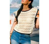 Top cover up beige manches courtes Beige M