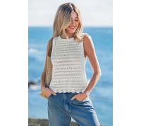 Top cover up blanc ourlet festonné Blanc M