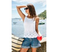 Top cover up blanc sans manches Blanc M