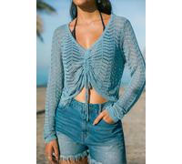 Top cover up bleu manches longues Bleu M