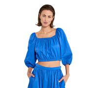 Top crop femme Norr Nicole Bleu 34