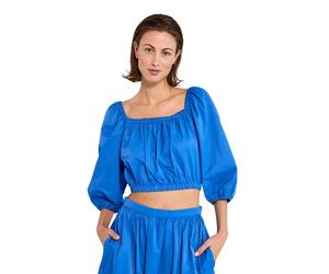 Top crop femme Norr Nicole Bleu 36