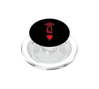 Top de Cartes à Jouer pour Femmes et Filles Rouge Reine de cœurs PopSockets PopGrip pour MagSafe