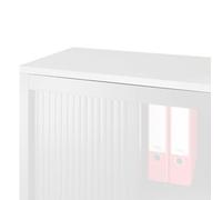 Top de finition bois blanc pour armoire métal L 120 x P 43 cm