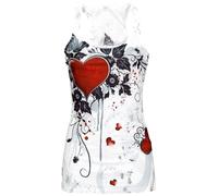 Top de Innocent - Rose Heart - L à XL - pour Femme - blanc L