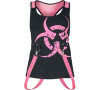 Top de Poizen Industries - Haut Danger Zone - S à 3XL - pour Femme - noir/rose XL