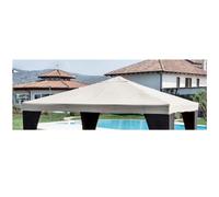 Top de Rechange pour Gazebo 3x4 MT En Polyester Blanc Toile Couverture Extérieur